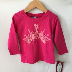 City Threads Baby 100% cotton Tee glitter crown